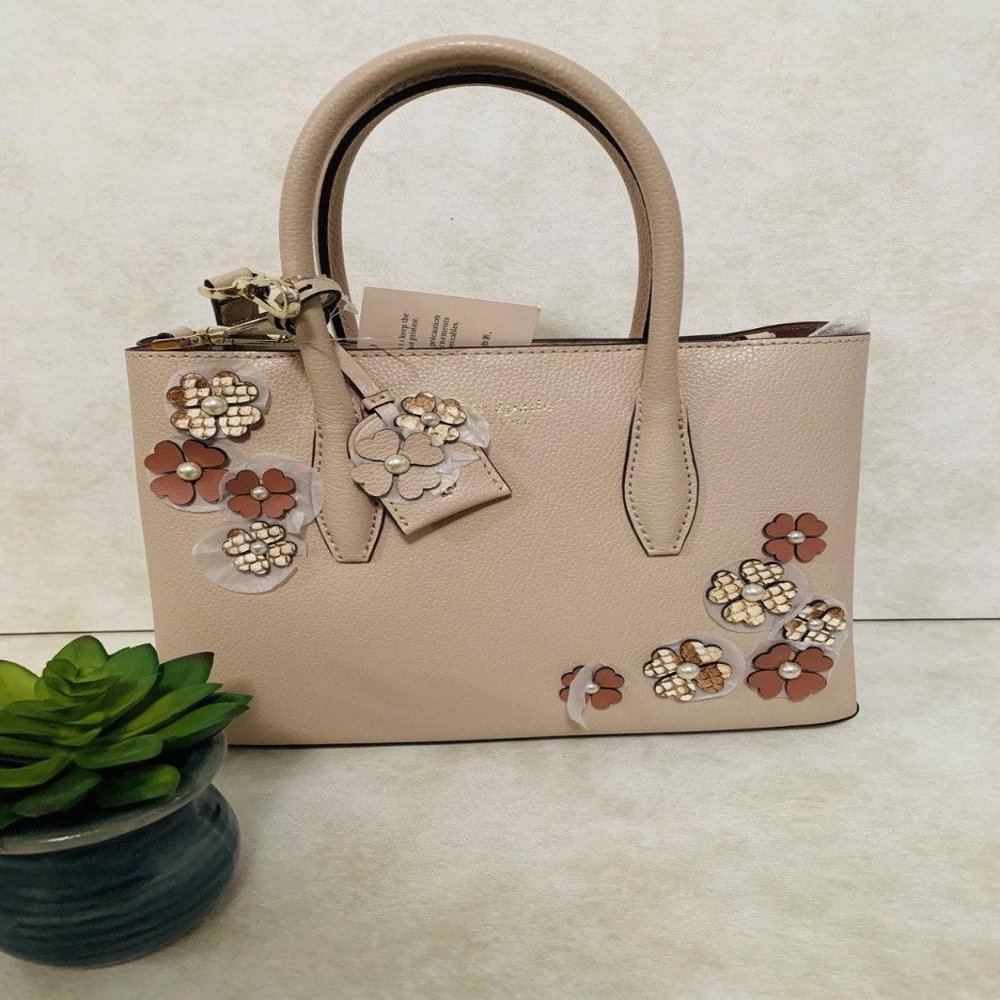 Kate Spade Eva Pearl Flower Cutout Small Satchel